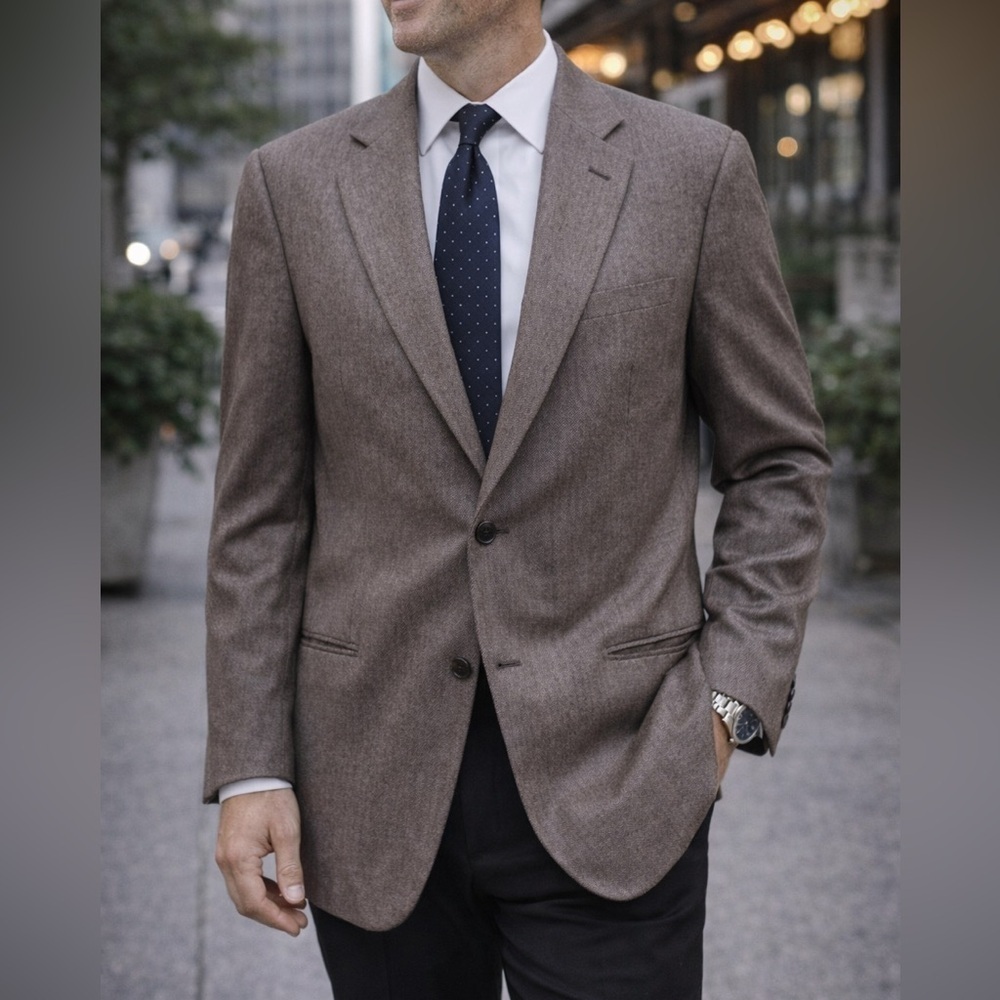 Armani Collezioni Silk Cashmere Blazer. 46L